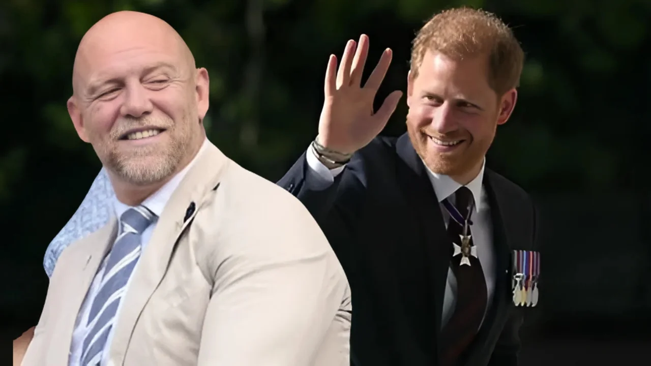 mike tindall meets prince harry's pals