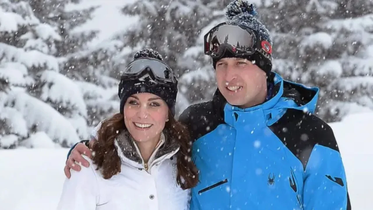 prince and princess of wales enjoy ski getaway