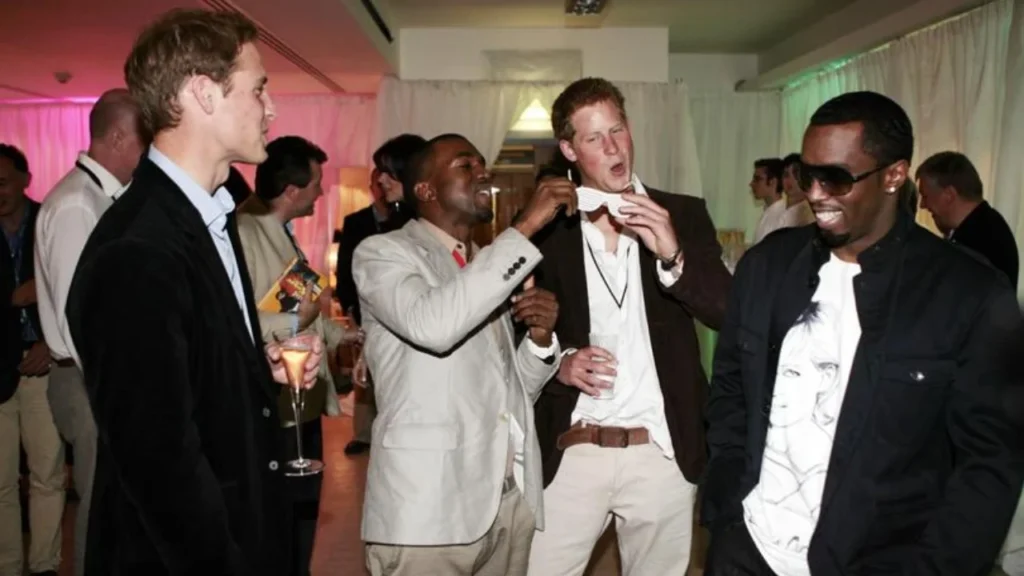 prince william and harry with p diddy