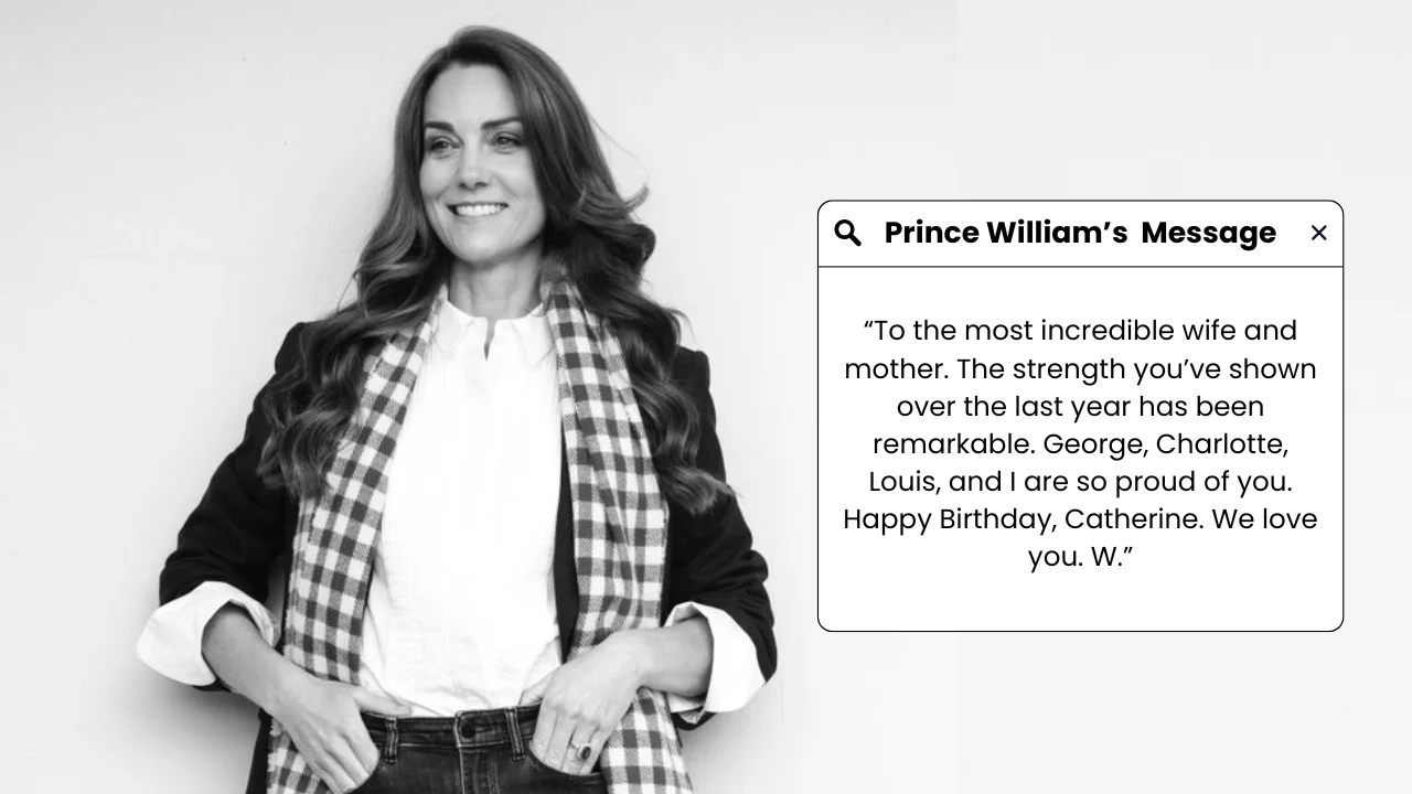 prince william's post on kate middleton's 43rd birthday