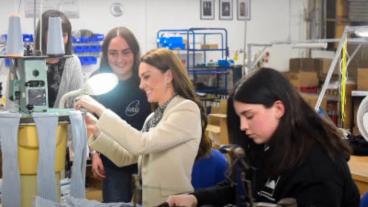 princess kate's visit to a sock factory