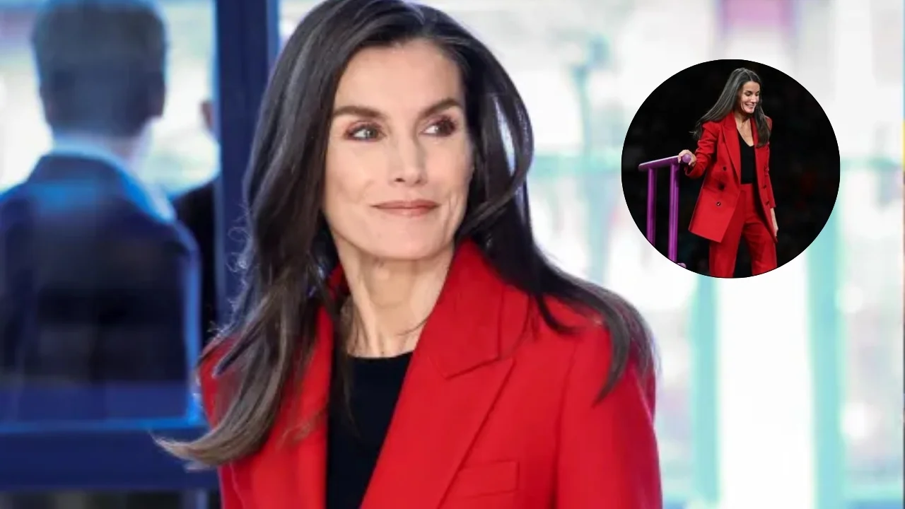 queen letizia wore red power suit