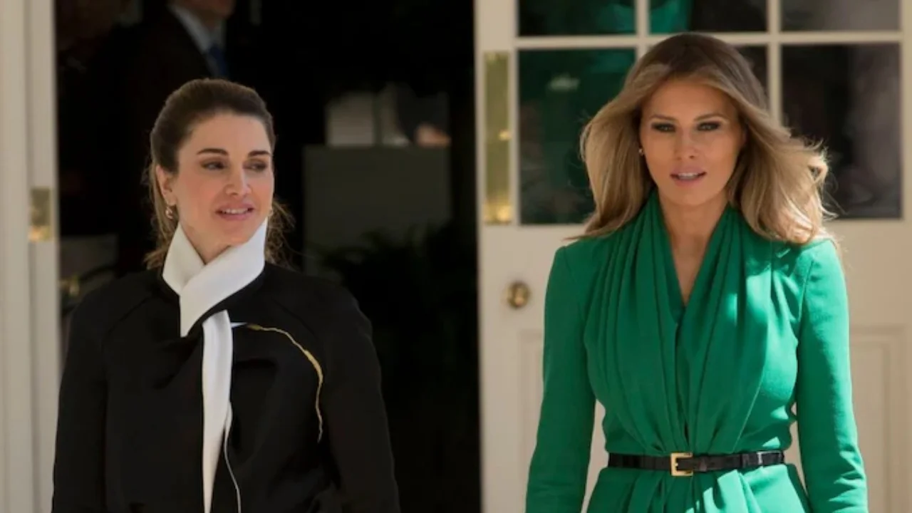 queen rania of jordan meets melania trump